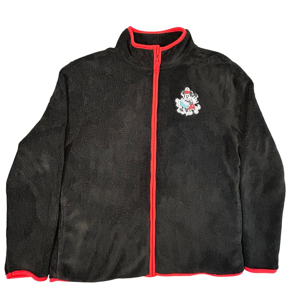 VTG Disney Tokyo Japan Mickey Minnie Mouse Logo Fleece Jpn Size XL 107-115 4L